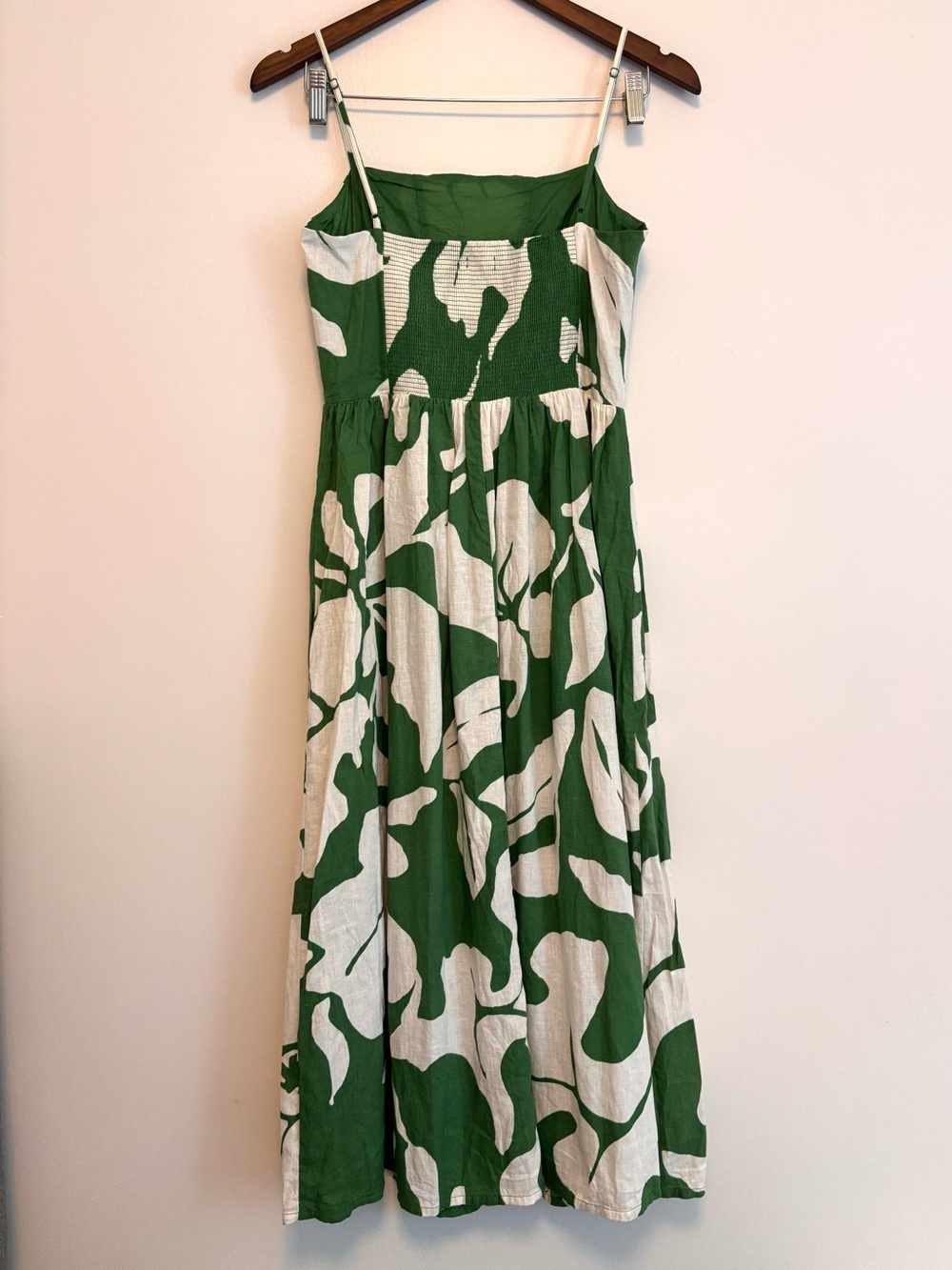 H&M Linen Blend Strappy Tropical Floral Linen Blend Dress - Picture 3 of 6